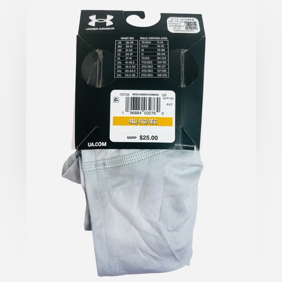 Under Armour Original Boxerjock 6” Boxer Brief Gray/Black Tights Mens Size 4XL - Picture 7 of 8